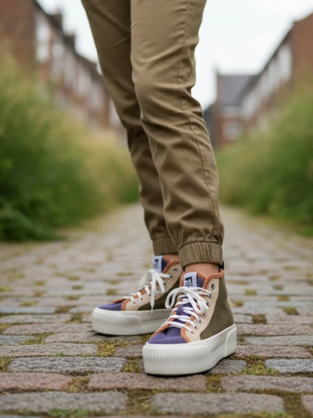 Color Pop! NØ NAME Corduroy High-Top Sneakers